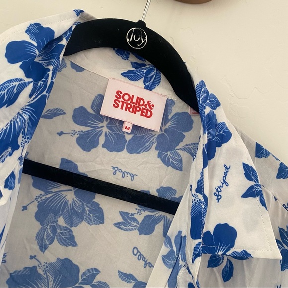 Perfect condition! Solid & Striped Cabana Floral Print Voile Shirt, Size M - Picture 7 of 7